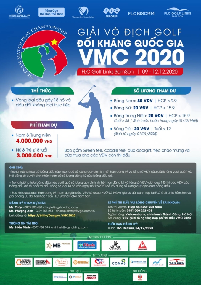 Giải vô địch golf đối kháng quốc gia VMC 2020